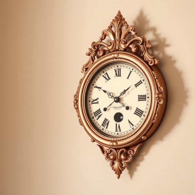 Vintage Rose Gold Pendulum Clock