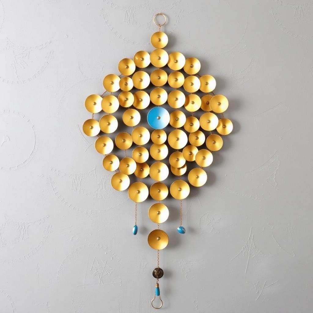 Gold Disc Cluster Wall Hanging