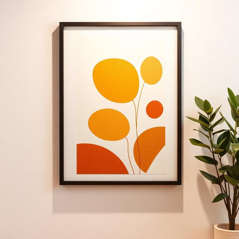 Mustard & Terracotta Abstract Print
