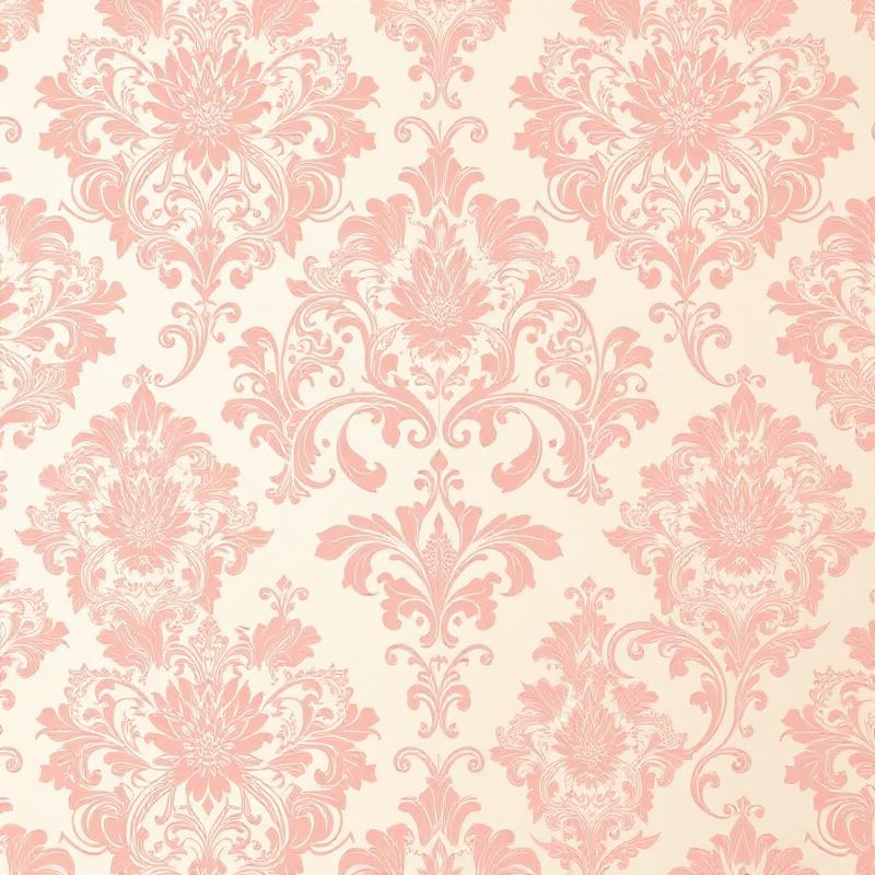 Dusty Pink Damask Wallpaper